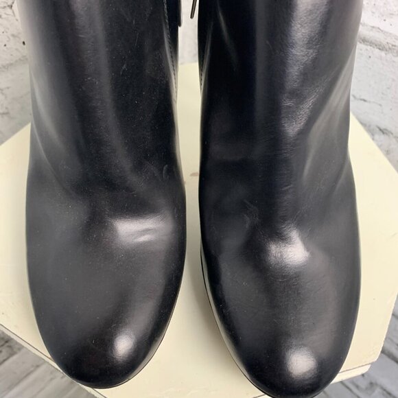 Dior Black Leather Bootie Platform Stiletto Ankle Short Boots - Picture 4 of 14